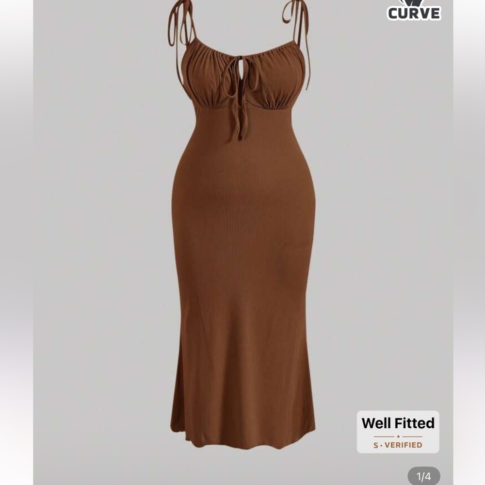 Elegant Brown Maxi Dress